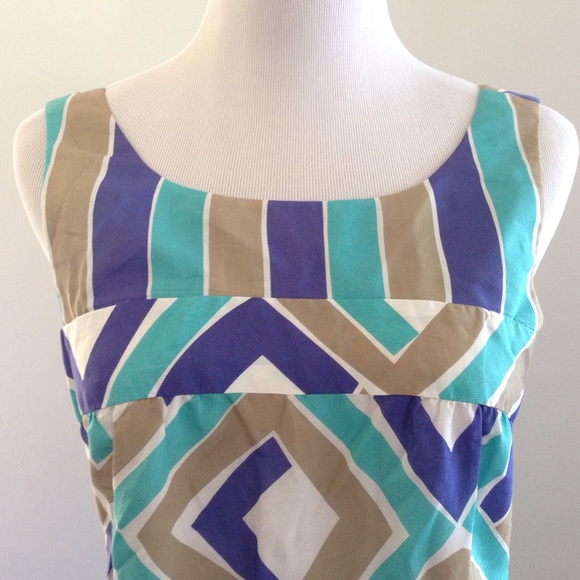 ✨SALE✨ NWOT Trina Turk geometric blues dress Sz 4