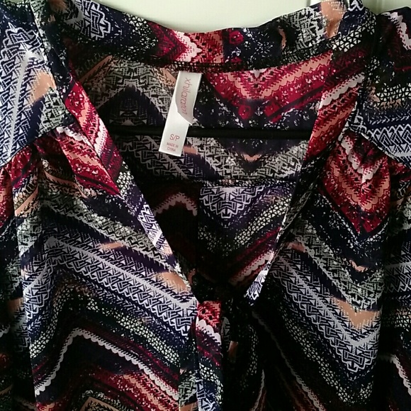 Aztec Printed Blouse - Picture 2 of 3