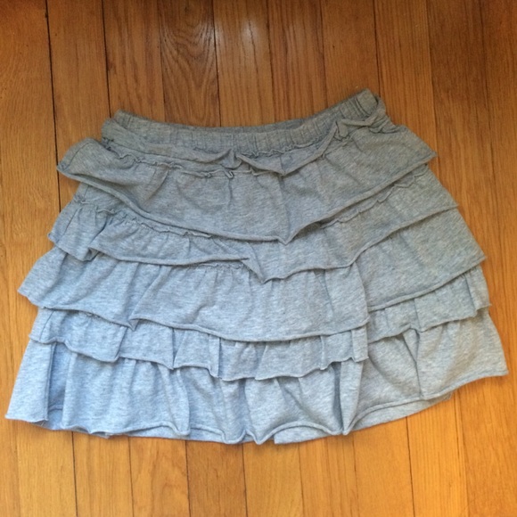 Gray Layered Skort (skirt & shorts)