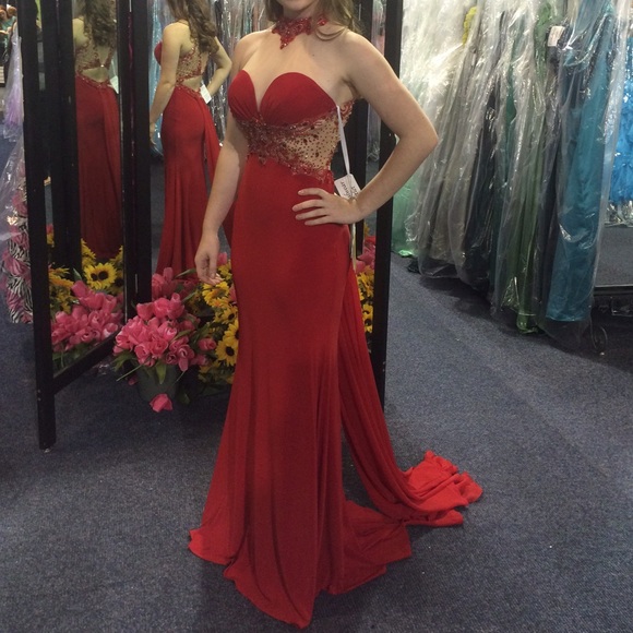 Red RIVA Homecoming dress!