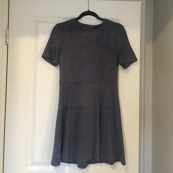 Grey suede dress