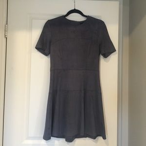 Grey suede dress
