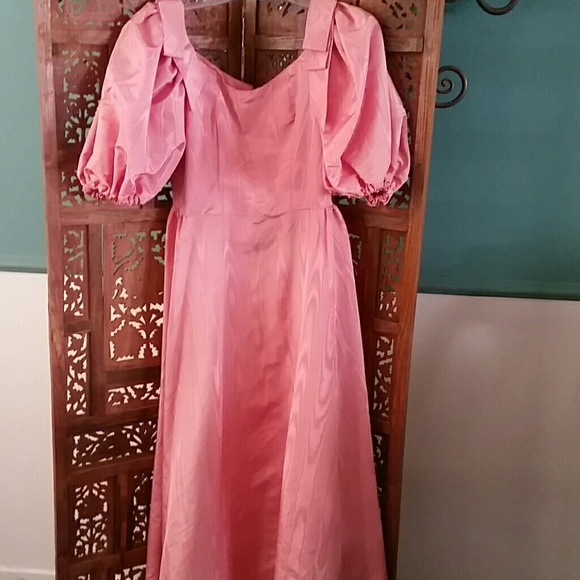 1980s Pink Moire Formal Dress - Pic from 1985!