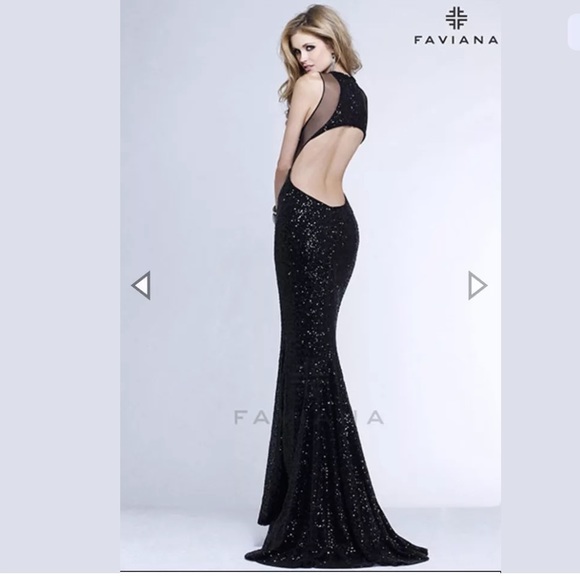 Dazzling beaded gown mesh cutout details open back - Picture 3 of 4