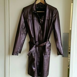 Metallic Trench Coat with belt