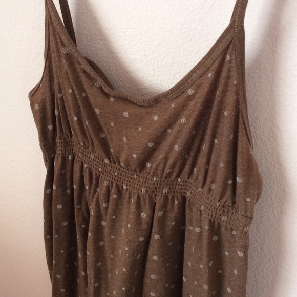Brown polka dot tank top