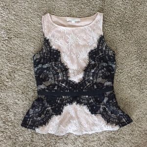 LOFT lace shell tank