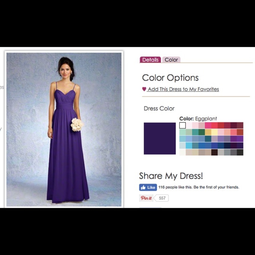 Alfred Angelo Bridesmaid dress - long purple