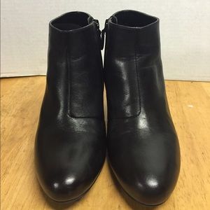 Cole Haan Black Ankle Zip Boots.
