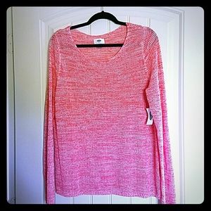 XL Coral Knitted Top