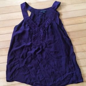Deep purple silk top
