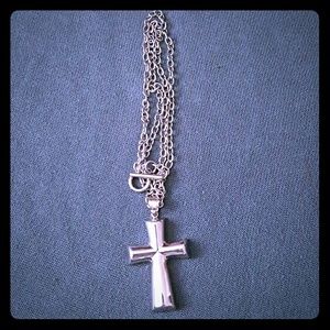 Chunky Silver Cross