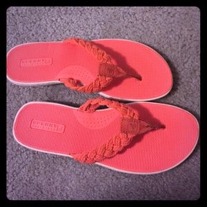 Sperry braided flip flops