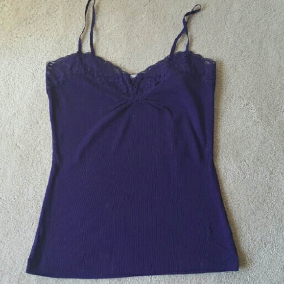 Worthington stretch tank with lace detail NWOT