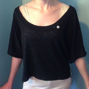 Black crop top by Bali NWT Retail