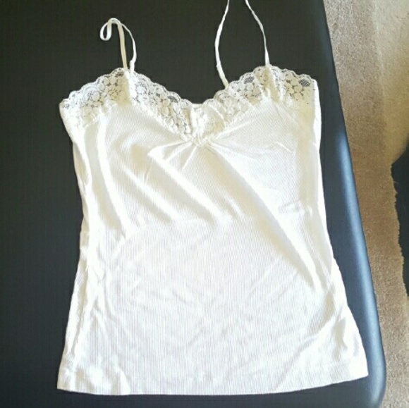 Worthington stretch tank with lace detail NWOT