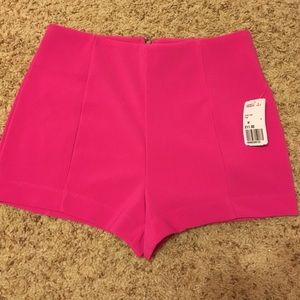 Pink high waisted shorts