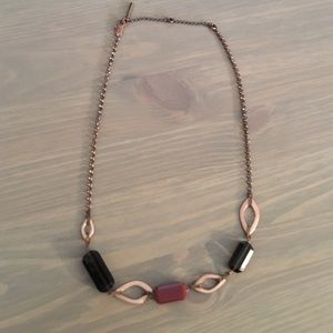 Kenneth Cole necklace, copper with red and black