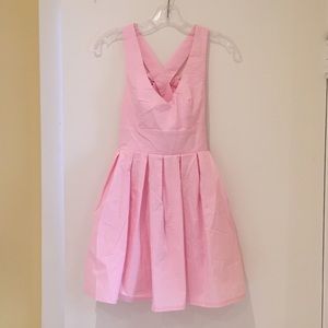 pink skater dress