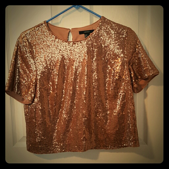Sequined Crop Top