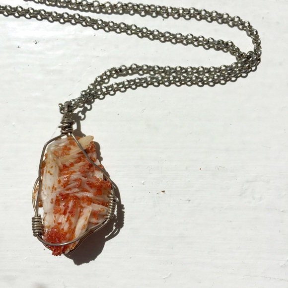 Handcrafted Raw Gemstone Crystal Necklace