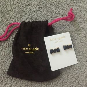 NEEDS TO GO ASAP!!! Kate spade navy bow earrings