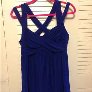 Royal blue Torrid cold shoulder blouse. Size 0