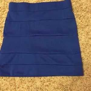 Blue pencil skirt