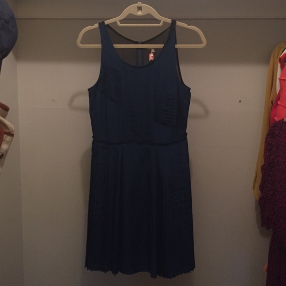 Aritzia silk pleated dress