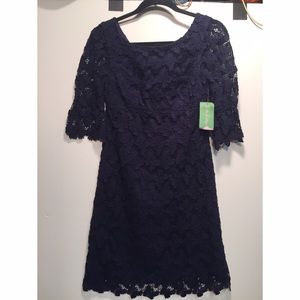 Lilly Pulitzer "Shayna" navy lace dress