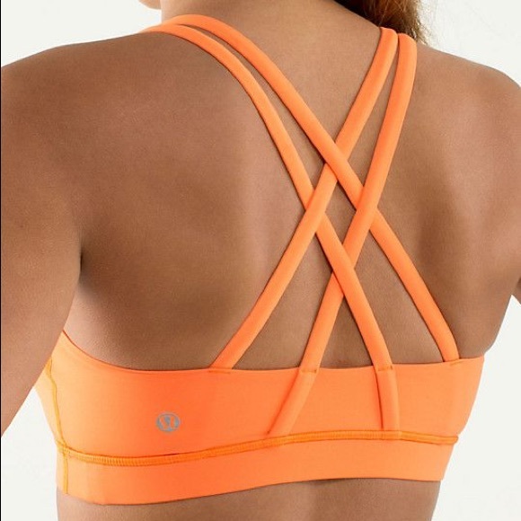 Orange lululemon energy bra. Size 6.