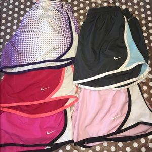 Bundle of 4 NIKE dri-fit running shorts