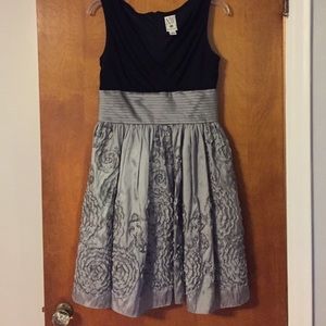 Black and Silver A-line dress