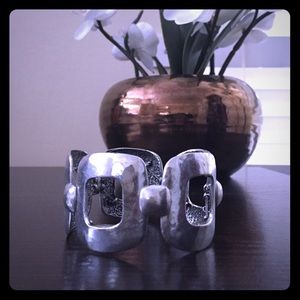 Silver square bracelet