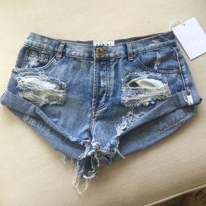 One teaspoon bandit denim shorts size 28