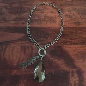 Large Detachable Crystal Drop Necklace