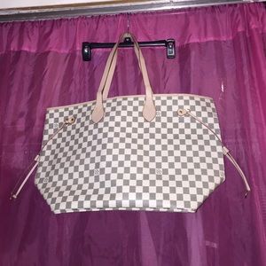 Inspired checkered tote