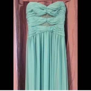 Blue strapless prom dress size 8