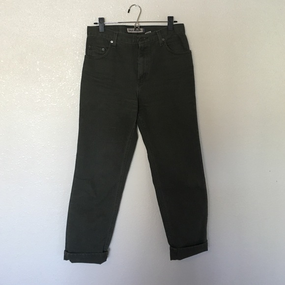 Olive green high waisted jeans