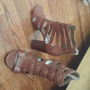 Sam Edelman "Yazmine" leather heeled sandals sz 10