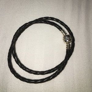 Pandora Double Wrapped Leather Bracelet