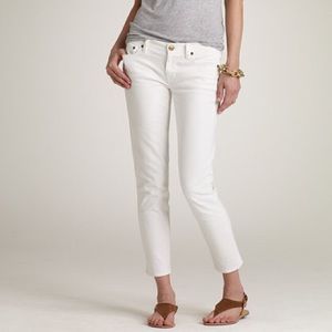 J Crew cropped matchstick white jean