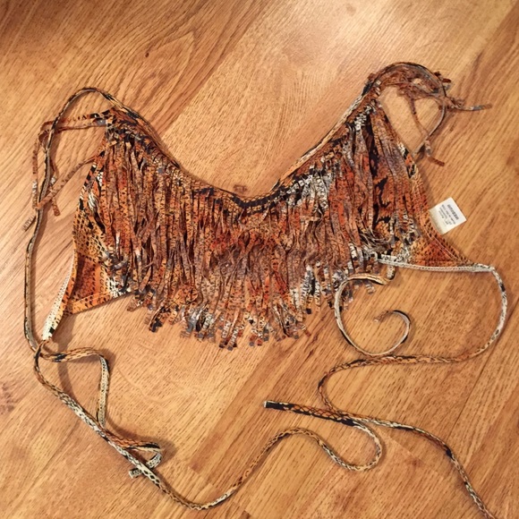 L Space Audrey Fringe Halter Top