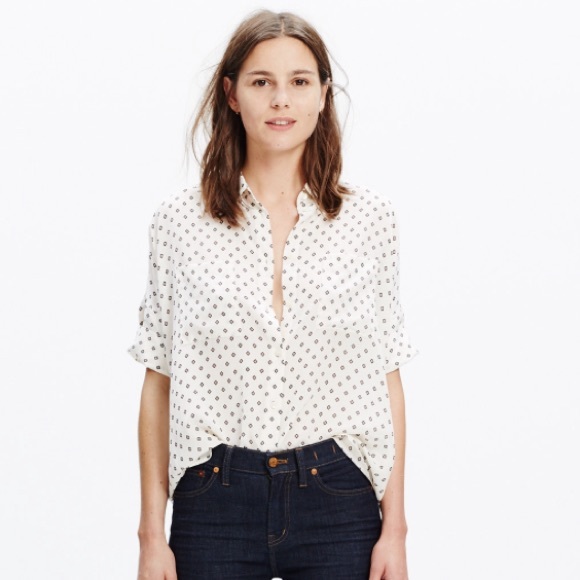 Madewell Tops - NWT Madewell silk courier shirt