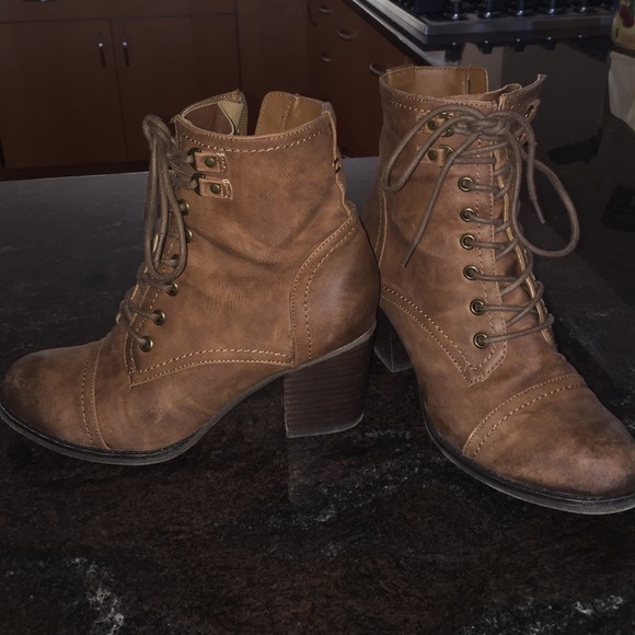 Brown Lace Up Boots