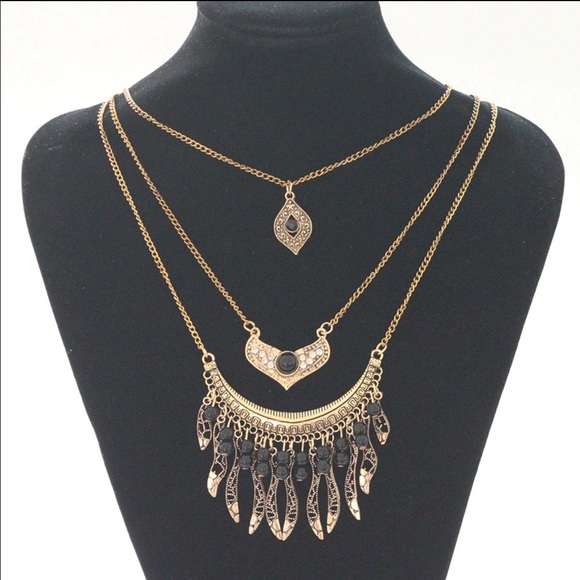 gypsy ethnic big gem coin maxi Necklace