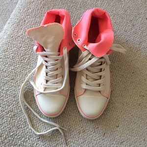 American Eagle high-top sneakers.