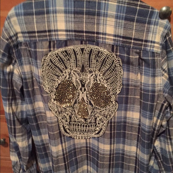 Furst of a kind skeleton button down shirt