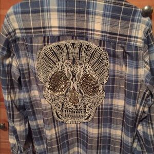 Furst of a kind skeleton button down shirt