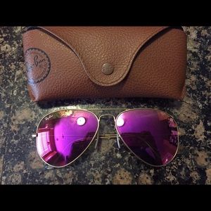 Rayban Pink Flash Aviators